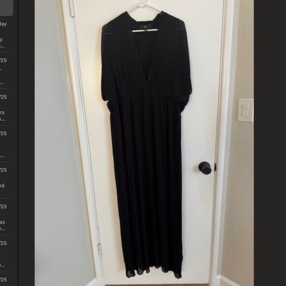 Banana Republic, Ana Pleated Maxi Dress, Black - XL - Picture 2 of 3